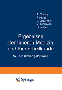 Vorderes Coverbild Ergebnisse der Inneren Medizin und Kinderheilkunde