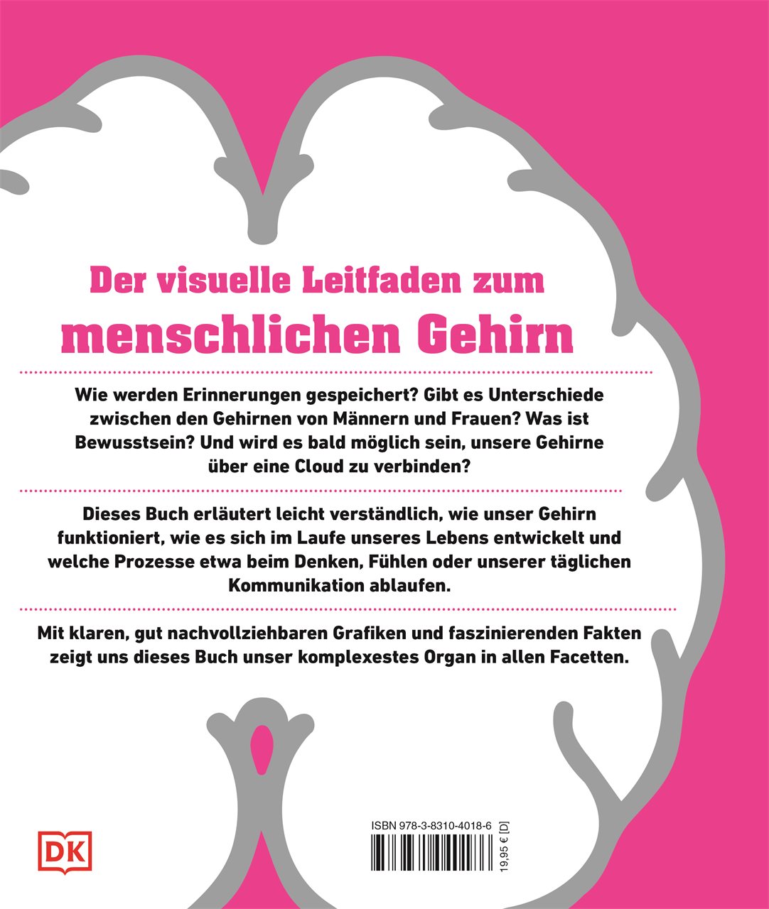 Rückseitencover #dkinfografik. Das menschliche Gehirn und wie es funktioniert