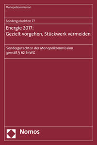 Vorderes Coverbild Sondergutachten 77: Energie 2017: Gezielt vorgehen, Stückwerk vermeiden