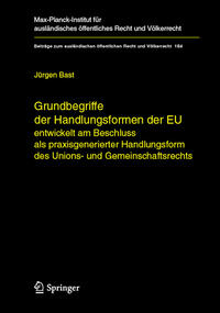 Vorderes Coverbild Grundbegriffe der Handlungsformen der EU