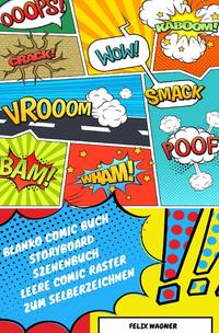 Vorderes Coverbild Blanko Comic Buch Storyboard Szenenbuch Leere Comic Raster zum Selberzeichnen