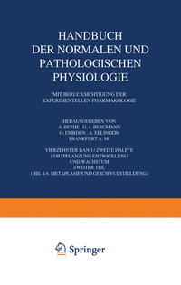 Vorderes Coverbild Handbuch der Normalen und Pathologischen Physiologie Fortpflanzung Entwicklung und Wachstum