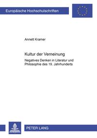 Vorderes Coverbild Kultur der Verneinung