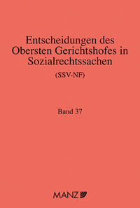 Vorderes Coverbild Entscheidungen des obersten Gerichtshofes in Sozialrechtssachen SSV-NF