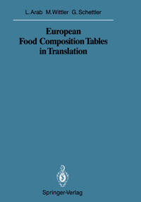 Vorderes Coverbild European Food Composition Tables in Translation