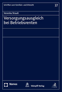 Vorderes Coverbild Versorgungsausgleich bei Betriebsrenten