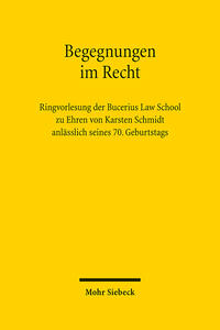 Vorderes Coverbild Begegnungen im Recht