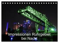 Vorderes Coverbild Impressionen Ruhrgebiet bei Nacht (Tischkalender 2025 DIN A5 quer), CALVENDO Monatskalender