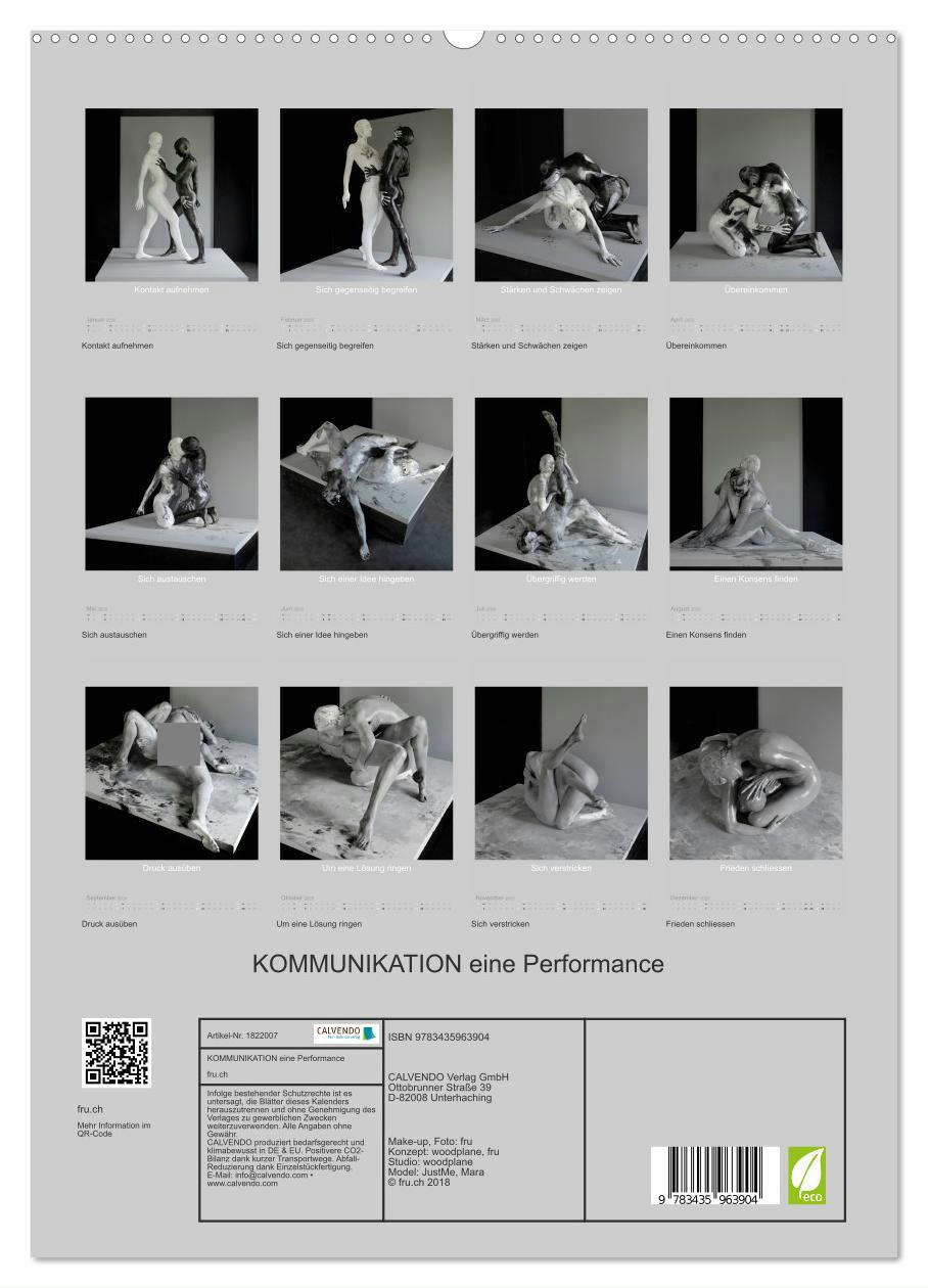 Beispielinhalt (Bild) KOMMUNIKATION eine Performance (hochwertiger Premium Wandkalender 2025 DIN A2 hoch), Kunstdruck in Hochglanz
