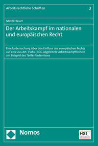 Vorderes Coverbild Der Arbeitskampf im nationalen und europäischen Recht