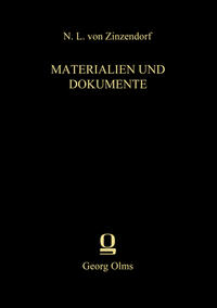 Vorderes Coverbild N. L. von Zinzendorf: Materialien und Dokumente