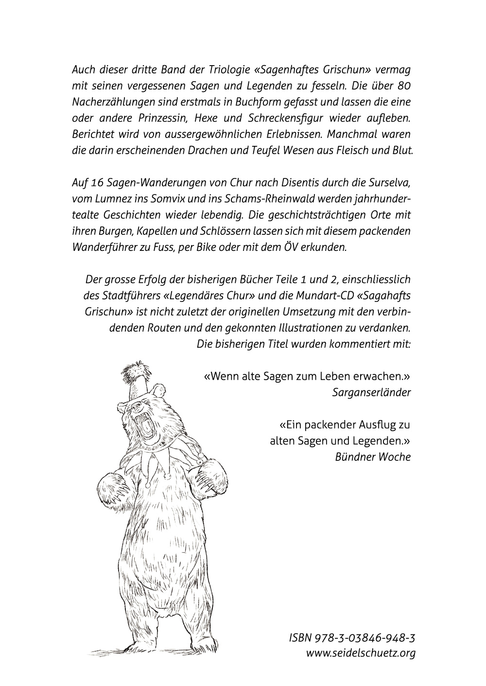 Rückseitencover Sagenhaftes Grischun, Band 3
