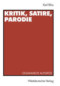 Vorderes Coverbild Kritik, Satire, Parodie