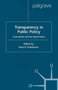 Vorderes Coverbild Transparency in Public Policy