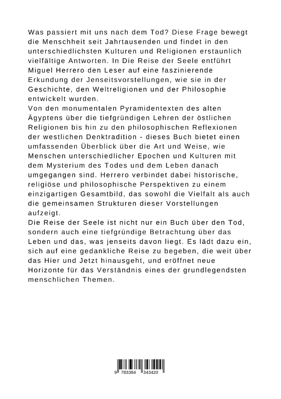 Rückseitencover Die Reise der Seele