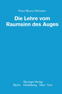 Vorderes Coverbild Die Lehre vom Raumsinn des Auges