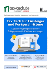 Vorderes Coverbild Tax Tech-Magazin Spezial 1/24: Tax Tech für Einsteiger und Fortgeschrittene
