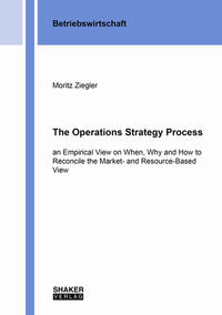 Vorderes Coverbild The Operations Strategy Process
