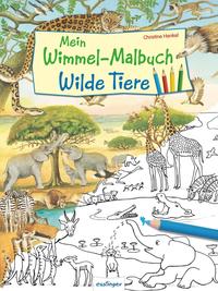 Vorderes Coverbild Mein Wimmel-Malbuch – Wilde Tiere