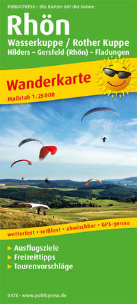 Vorderes Coverbild Rhön, Wasserkuppe / Rother Kuppe, Hilders – Gersfeld (Rhön) – Fladungen