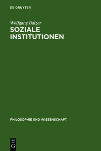 Vorderes Coverbild Soziale Institutionen
