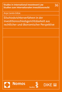 Vorderes Coverbild Eilschiedsrichterverfahren in der Investitionsschiedsgerichtsbarkeit aus rechtlicher und ökonomischer Perspektive