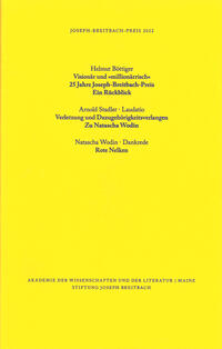 Vorderes Coverbild Joseph-Breitbach-Preis 2022