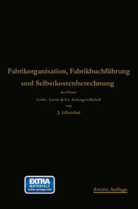 Vorderes Coverbild Fabrikorganisation, Fabrikbuchführung und Selbstkostenberechnung