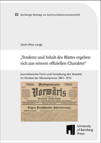 Vorderes Coverbild „Tendenz und Inhalt des Blattes ergeben sich aus seinem offiziellen Charakter“
