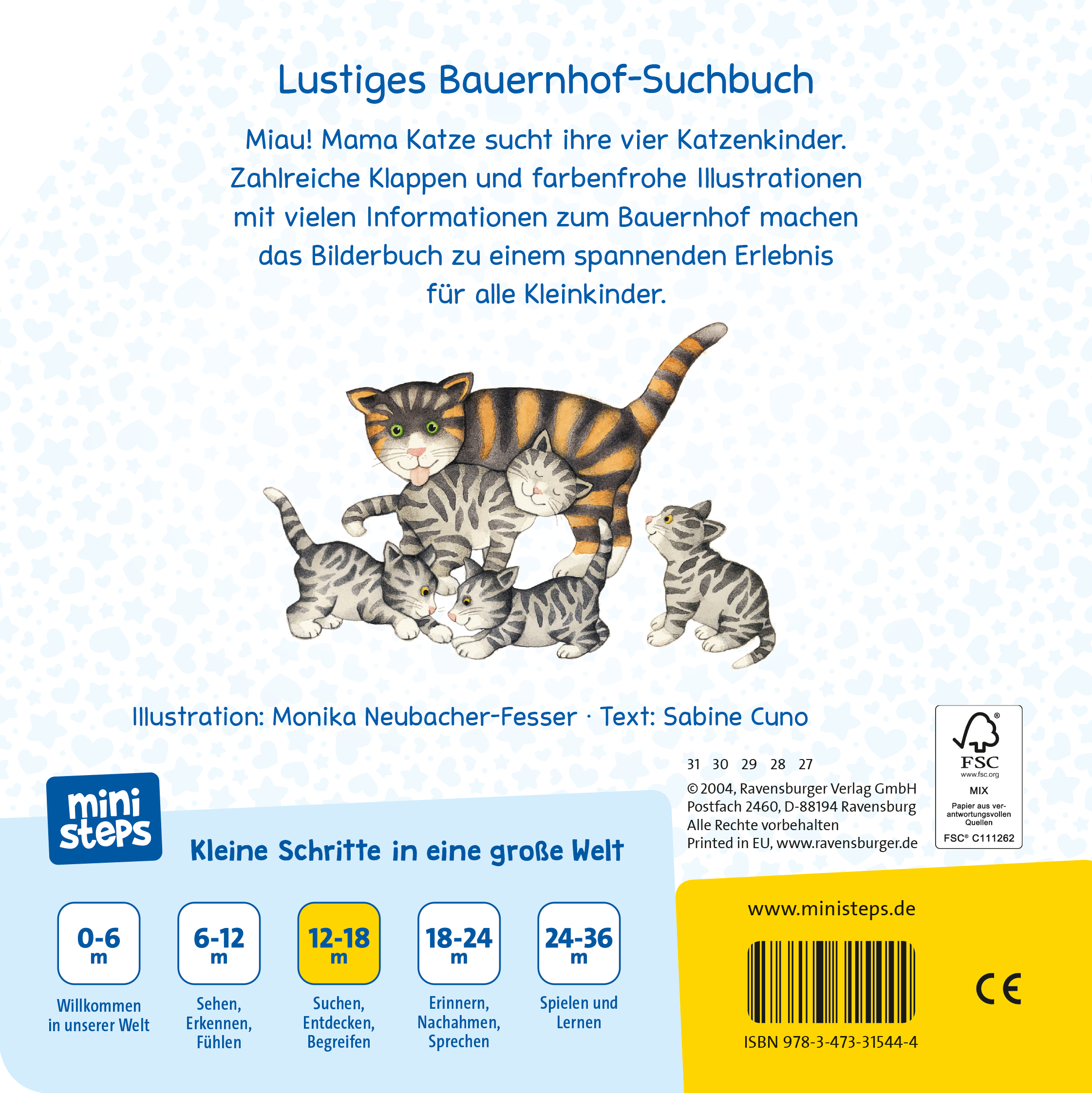 Rückseitencover ministeps: Unterwegs auf dem Bauernhof