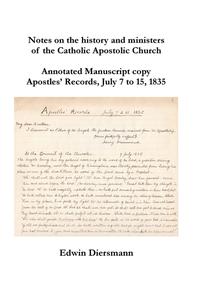 Vorderes Coverbild Notes on the history and ministers of the Catholic Apostolic Church