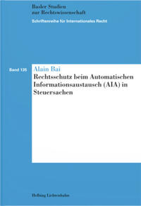 Vorderes Coverbild Rechtsschutz beim Automatischen Informationsaustausch (AIA) in Steuersachen