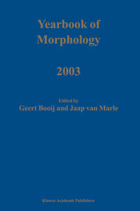 Vorderes Coverbild Yearbook of Morphology 2003