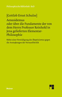 Vorderes Coverbild Aenesidemus oder über die Fundamente der von Herrn Professor Reinhold in Jena gelieferten Elementar-Philosophie