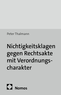 Vorderes Coverbild Nichtigkeitsklagen gegen Rechtsakte mit Verordnungscharakter