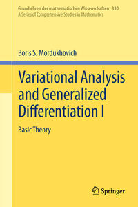 Vorderes Coverbild Variational Analysis and Generalized Differentiation I