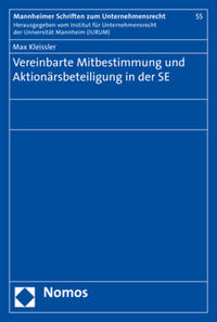 Vorderes Coverbild Vereinbarte Mitbestimmung und Aktionärsbeteiligung in der SE