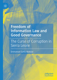 Vorderes Coverbild Freedom of Information Law and Good Governance