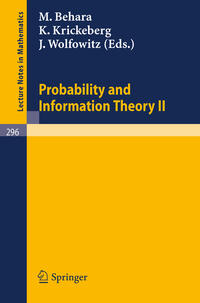 Vorderes Coverbild Probability and Information Theory II