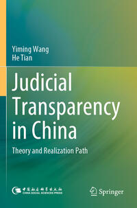 Vorderes Coverbild Judicial Transparency in China