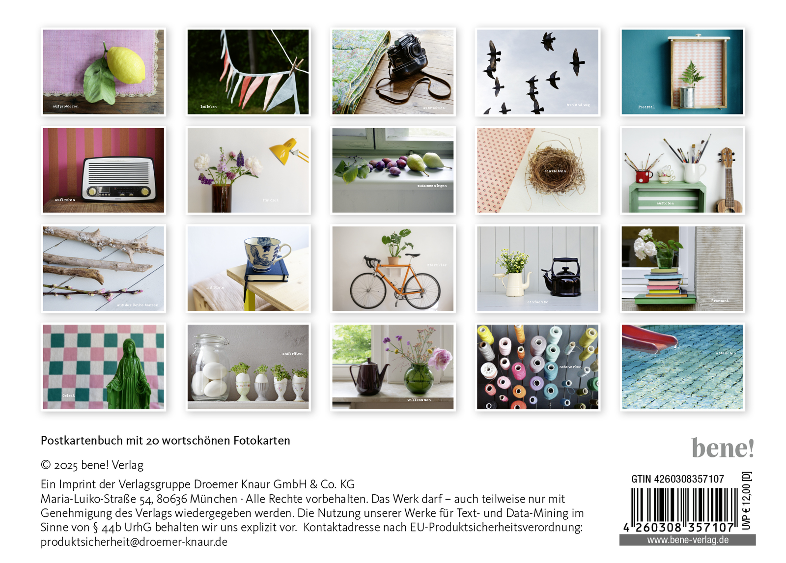 Rückseitencover Einfach so - Postkartenbuch