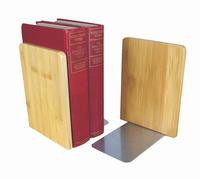 Vorderes Coverbild MyLibrary Buchstützen 2er Set - Holz & Edelstahl - Bookends