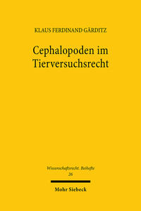 Vorderes Coverbild Cephalopoden im Tierversuchsrecht