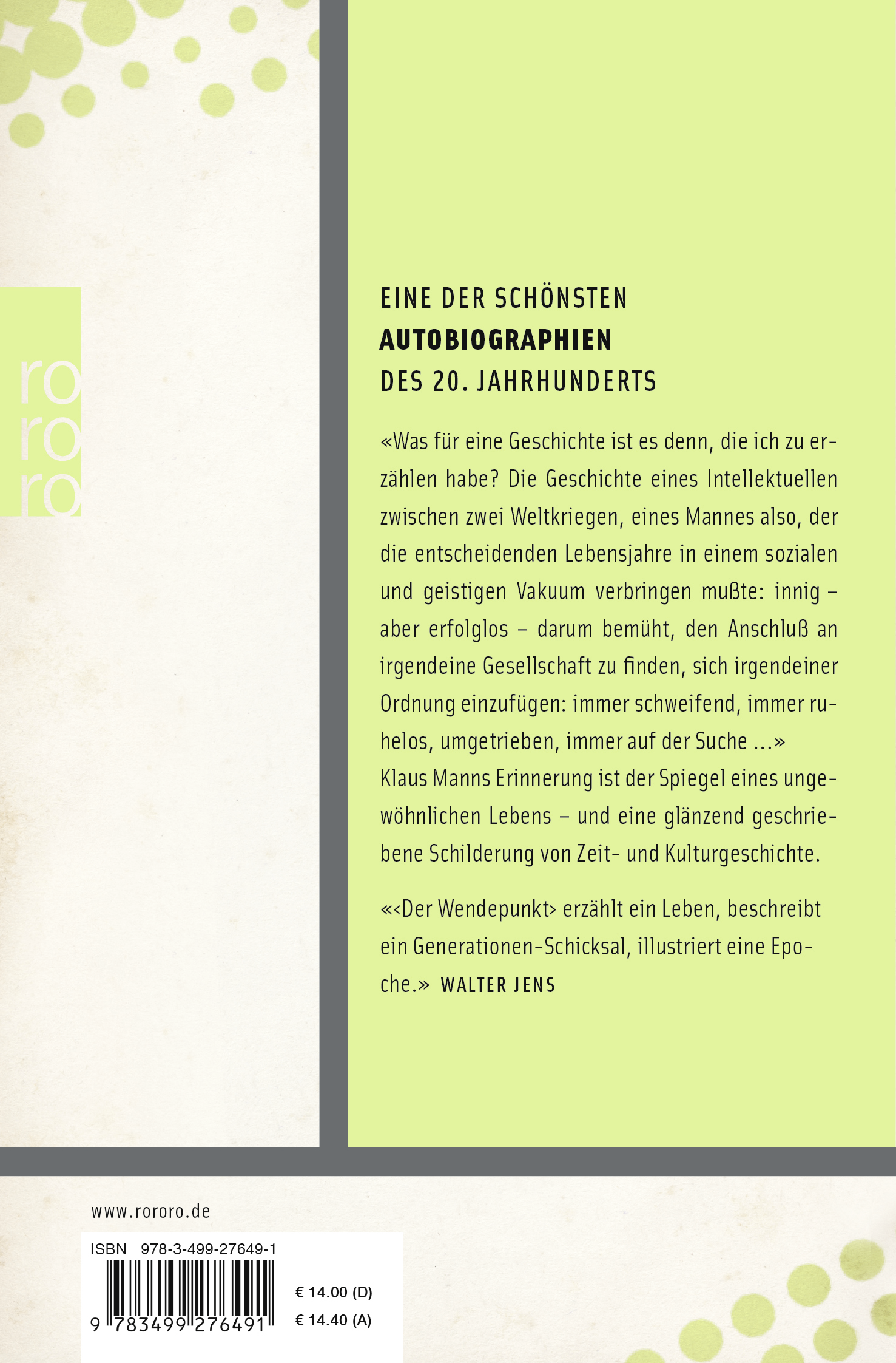 Rückseitencover Der Wendepunkt