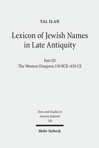 Vorderes Coverbild Lexicon of Jewish Names in Late Antiquity