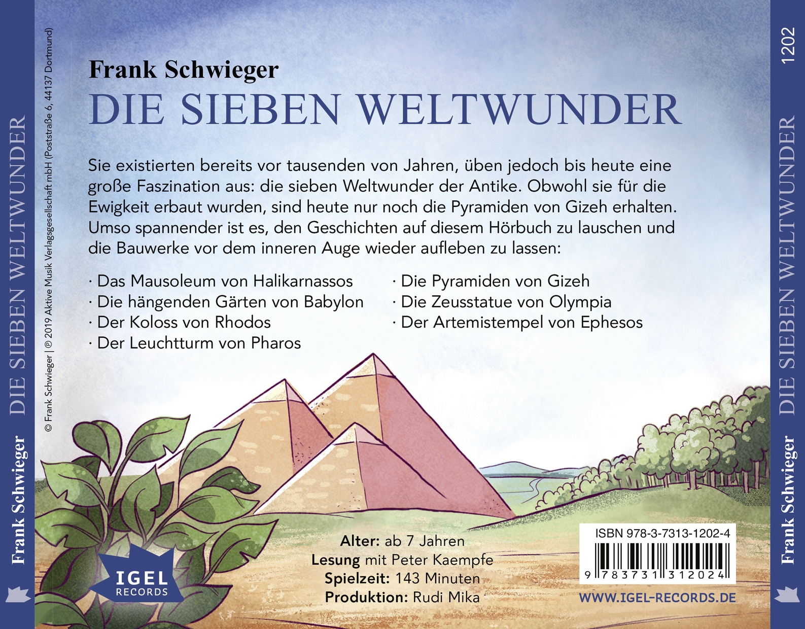 Rückseitencover Die sieben Weltwunder