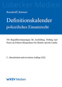 Vorderes Coverbild Definitionskalender polizeiliches Einsatzrecht