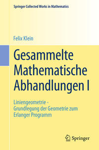 Vorderes Coverbild Gesammelte Mathematische Abhandlungen I