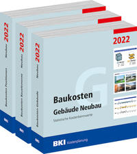 Vorderes Coverbild BKI Baukosten Gebäude + Positionen + Bauelemente Neubau 2022 - Kombi Teil 1-3
