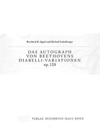 Vorderes Coverbild Das Autograph von Beethovens Diabelli-Variationen op. 120
